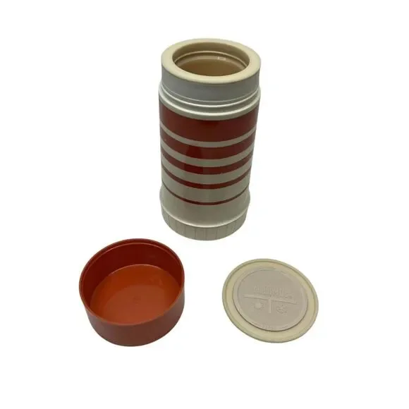 Vintage Orange Thermos King Seeley Wide Mouth Insulated Vacuum Bottle USA - Picture 2 of 4